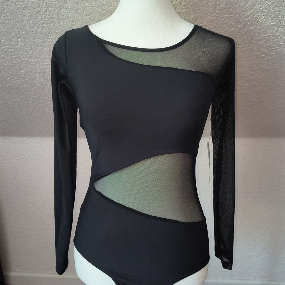 Black Dance Costume Leotard